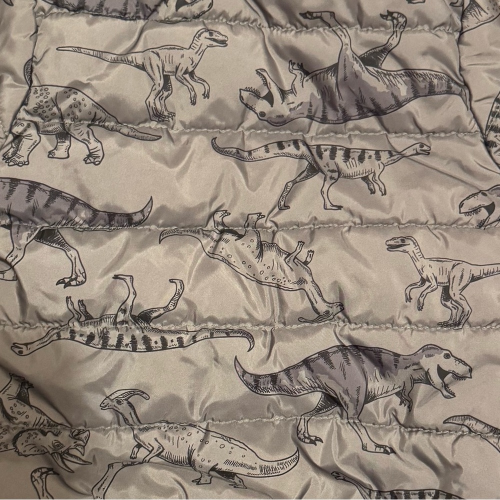 Carter's Packable Hooded Puffer Jacket - Dinosaur Pattern - Picture 6 of 6